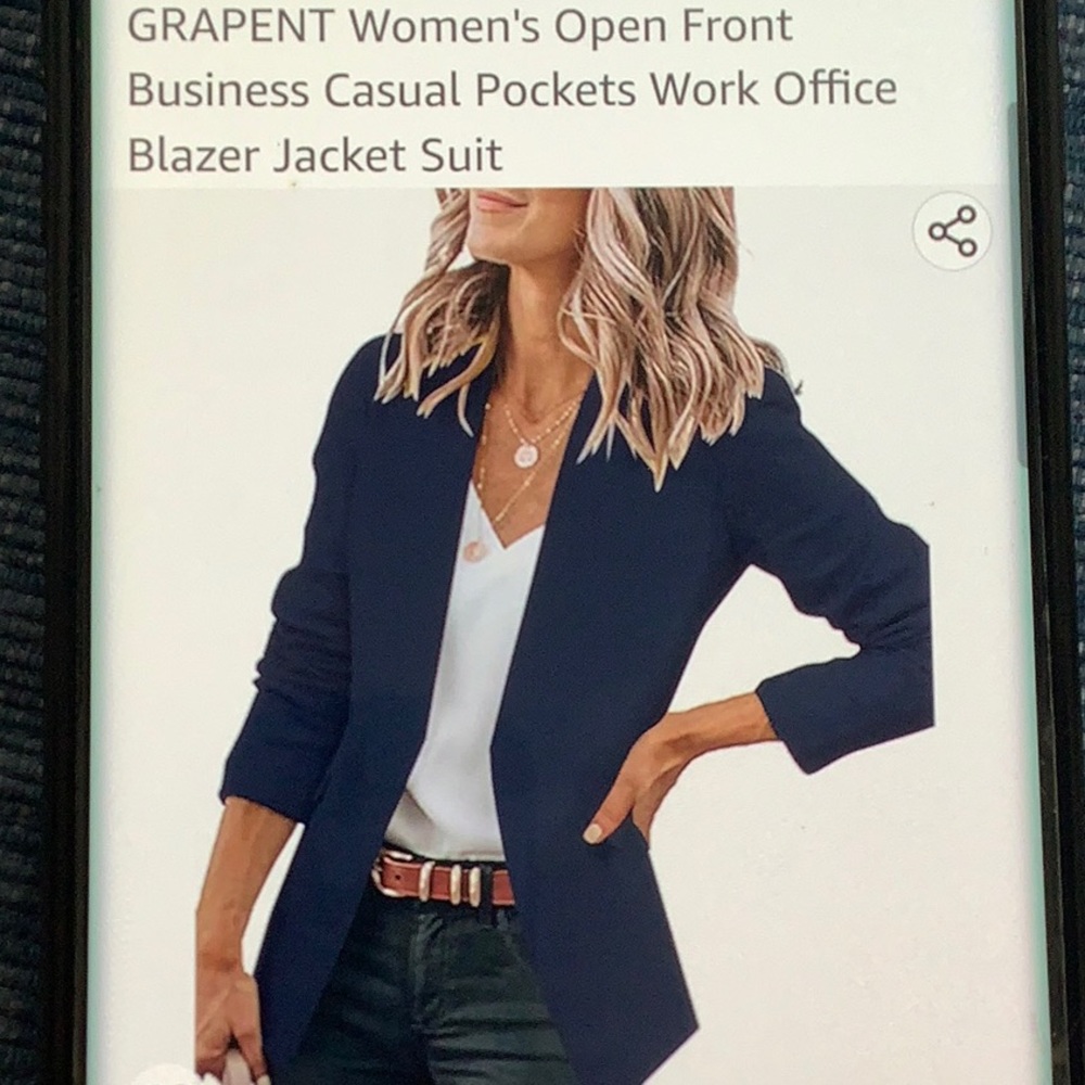 GRAPENT Open Front Jacket